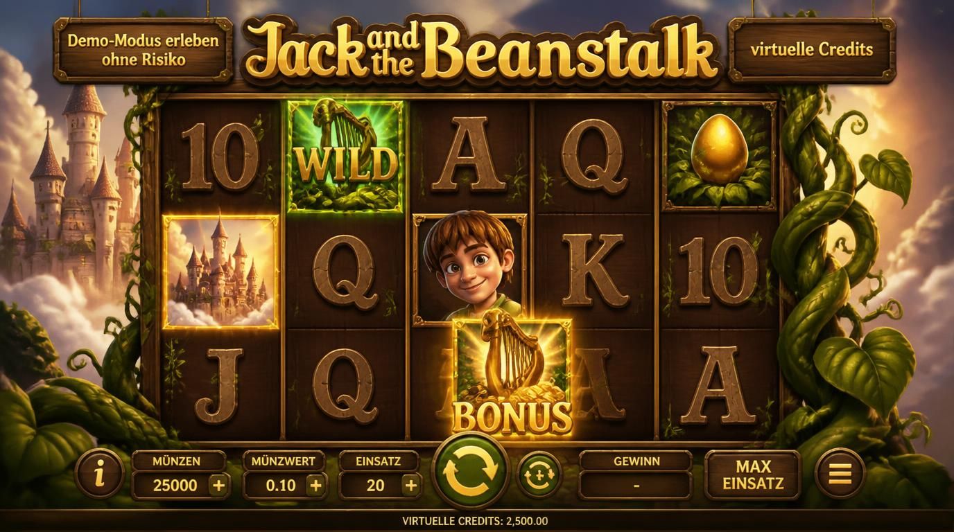Jack and the Beanstalk Demo Slot mit Bohnenranke und MĂ€rchenoptik